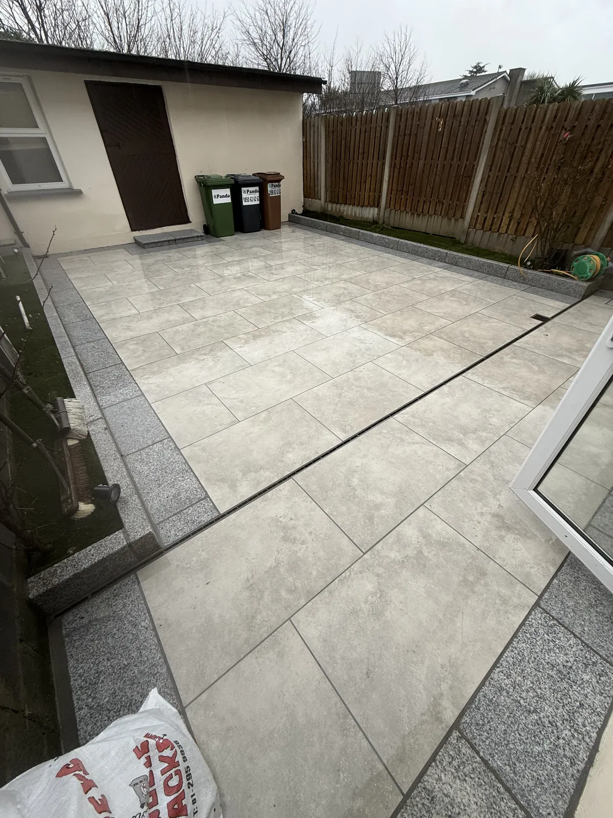 Porcelain patio installation in South Dublin